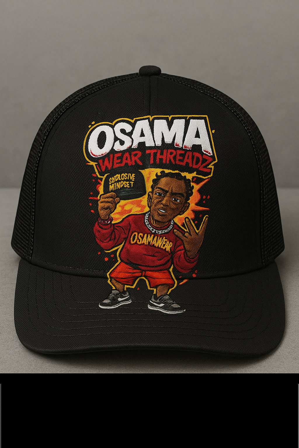Osama X ExplosiveMindset TruckerHat